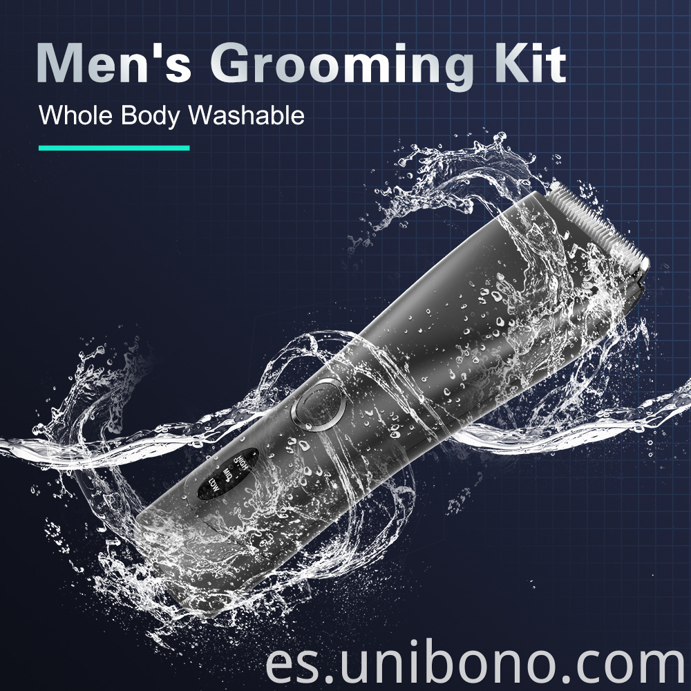 Waterpoof painless rechargeable men's body hair trimmer